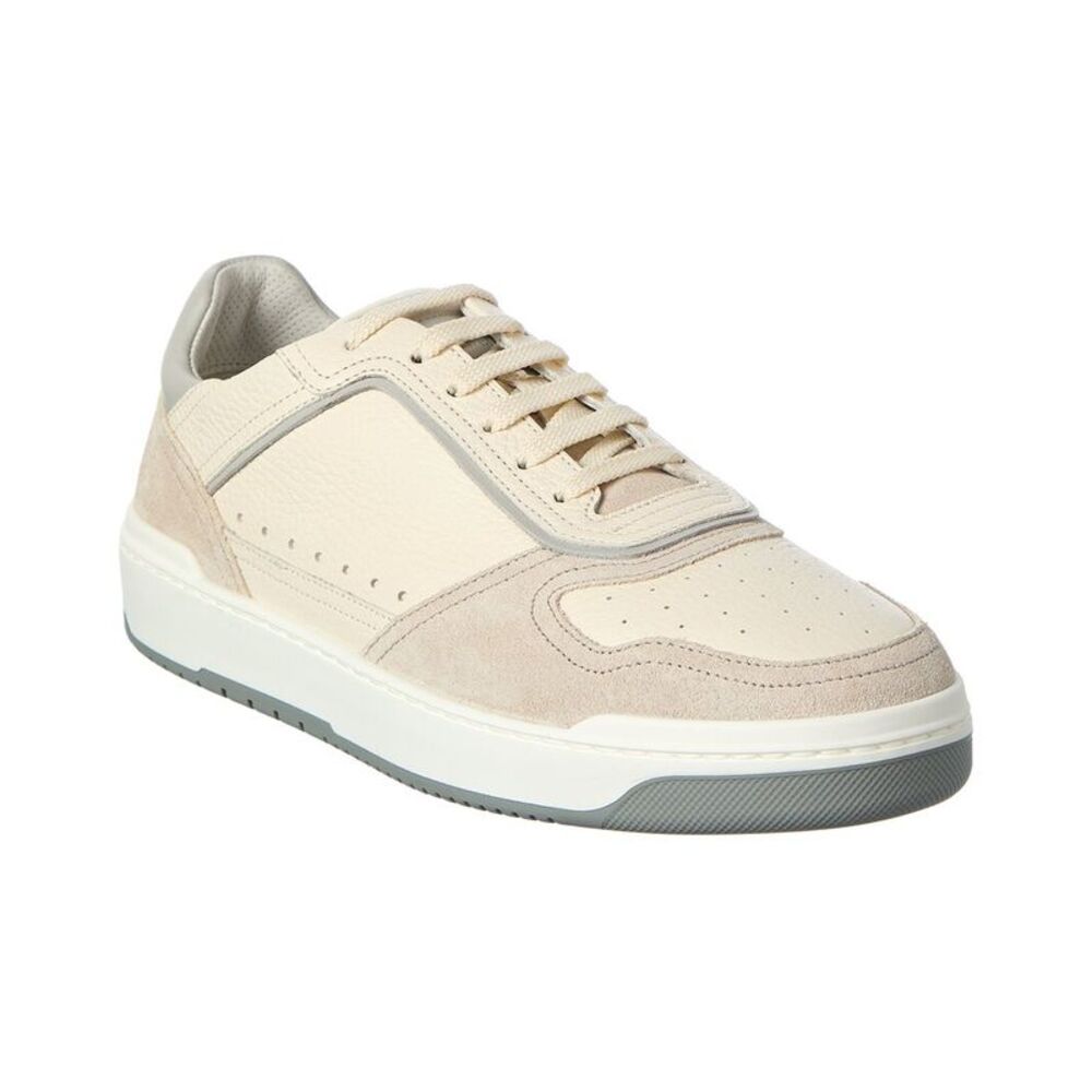 Brunello Cucinelli Leather Sneaker, White